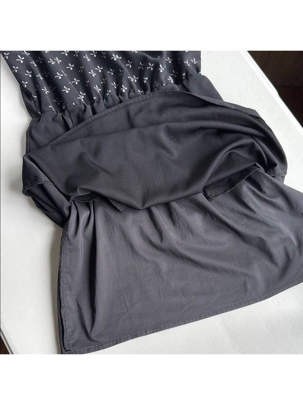 Cokluch Black and White Midi Summer Dress with Pockets - Picture 8 of 15